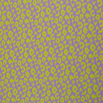 50x70cm Zuschnitt Kunstleder Happy Collection Leo Flieder/Lime by Cherry Picking von Swafing